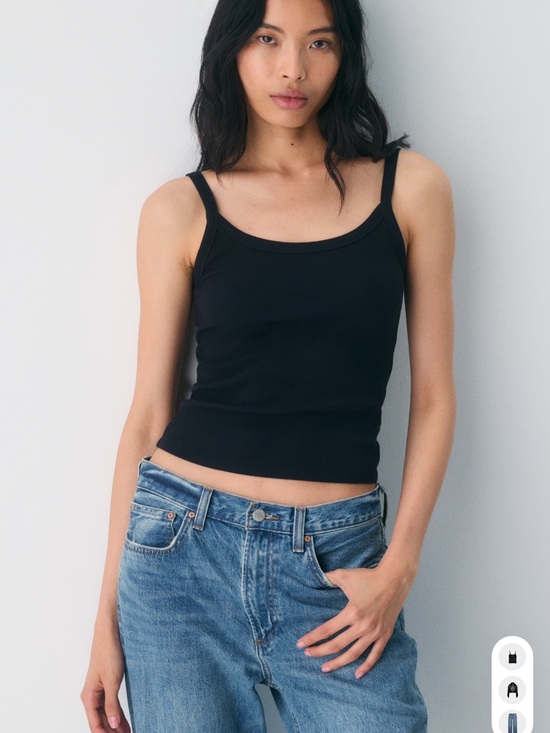 Aritzia Tops - HomeStretch Rib Cami Tank - Black